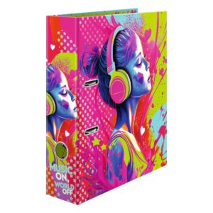 Herma Colorful Box File, A4 Broad, Motif Music Girl
