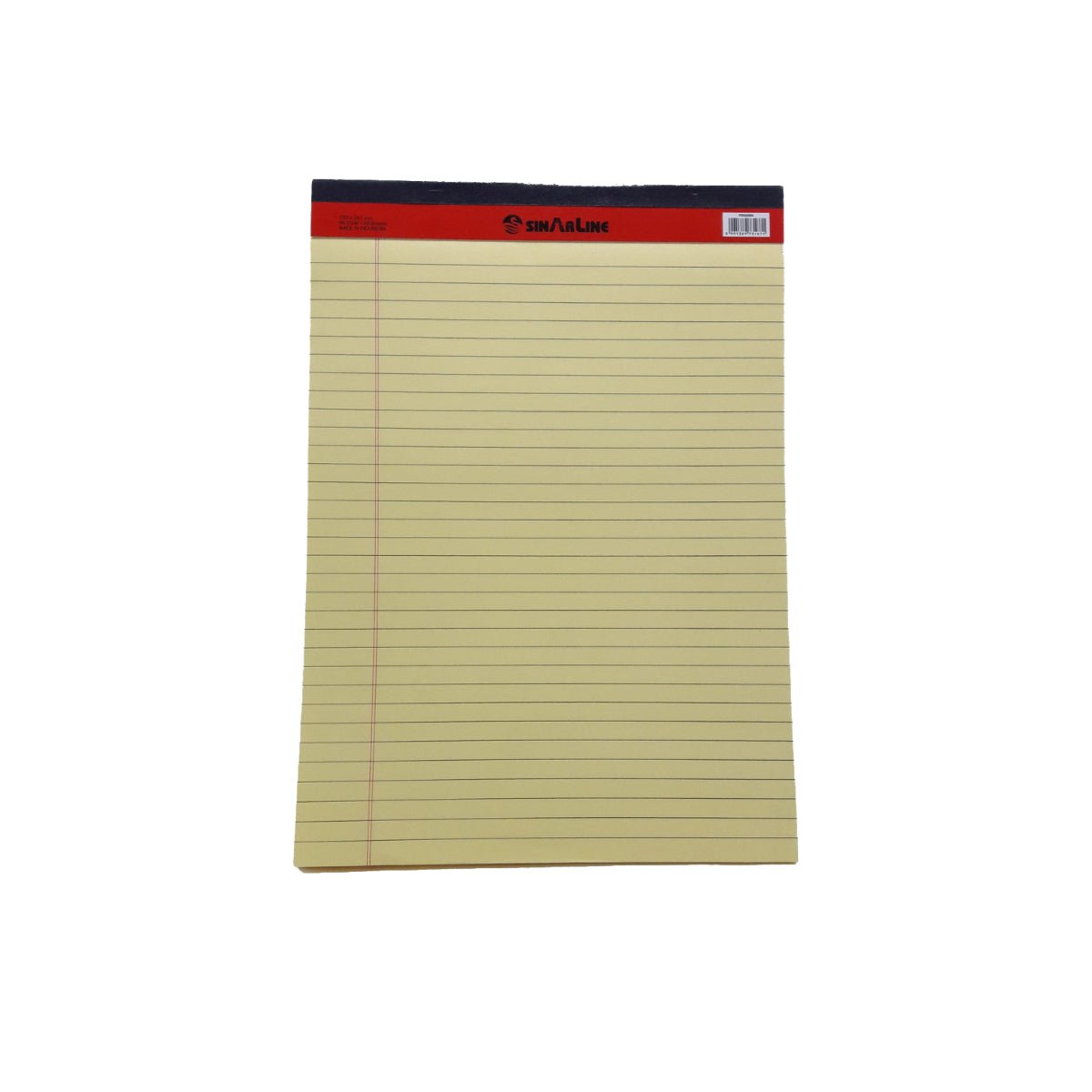 Sinarline Legal Pad, line ruled, 56gsm, 50sheets/pad, Yellow, Assorted Sizes - Image 3