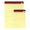 Sinarline Legal Pad, line ruled, 56gsm, 50sheets/pad, Yellow, Assorted Sizes - Thumbnail Image 2