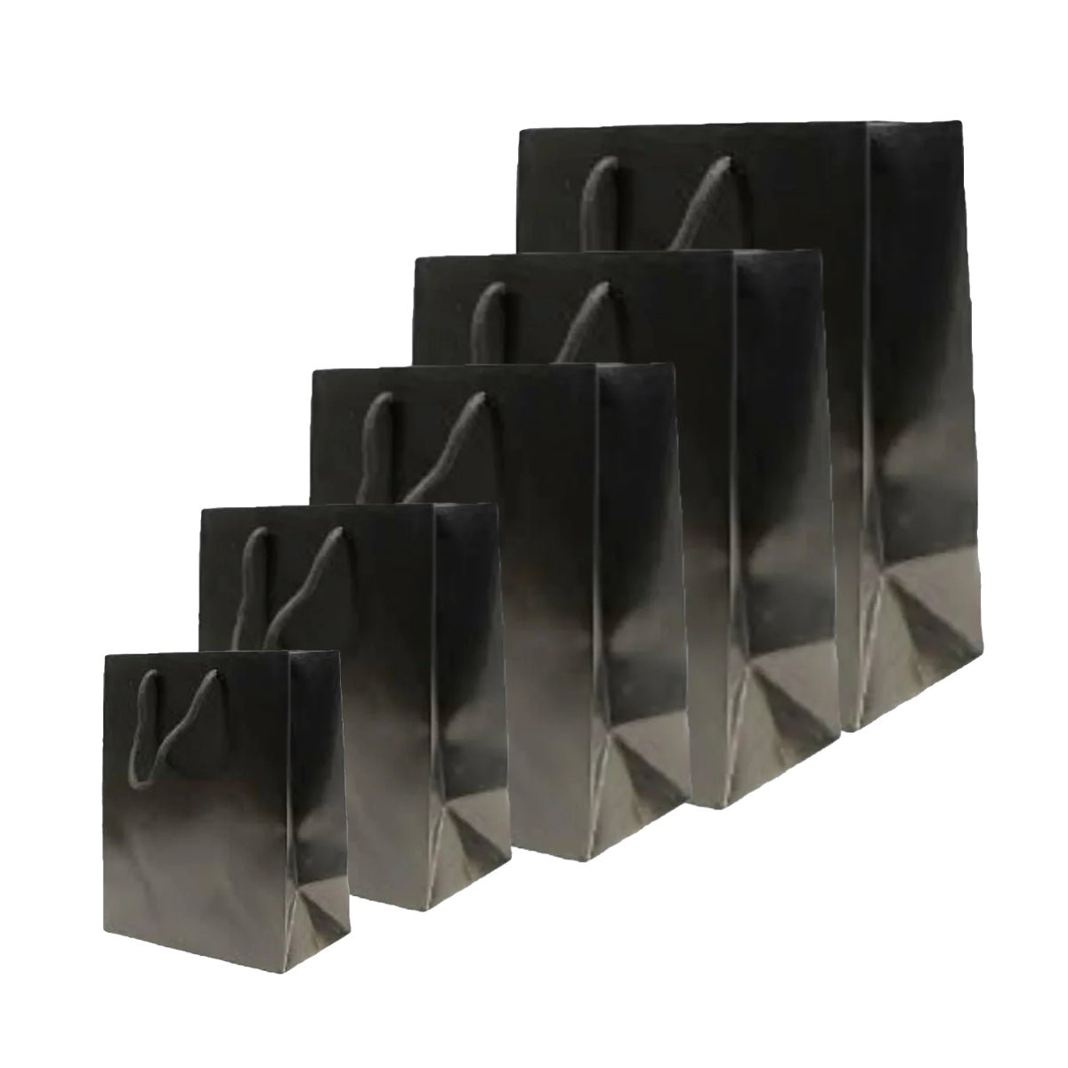 Paper Gift Bag, Black - Image 2