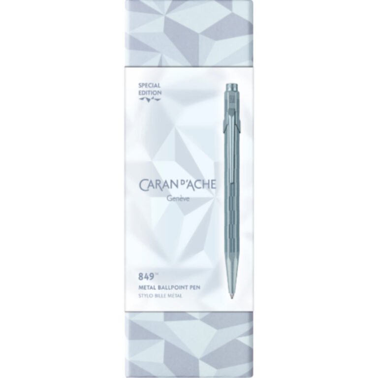 Caran d’Ache 849 Alpine Frost Ballpoint Pen with Gift Box – Blue