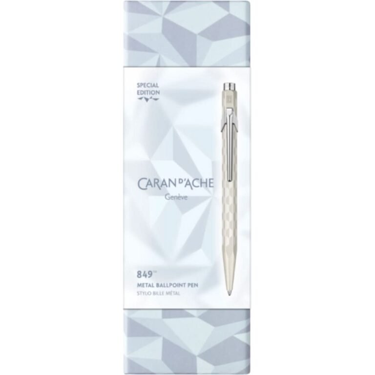 Caran d’Ache 849 Alpine Frost Ballpoint Pen with Gift Box – White