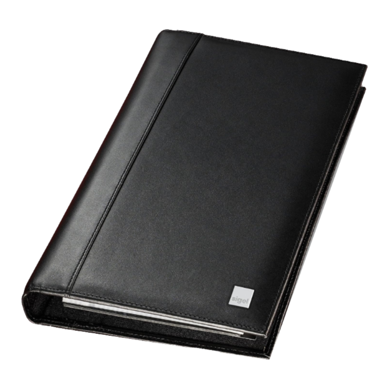 Sigel Leather Business Card Holder 160 Cards, Black