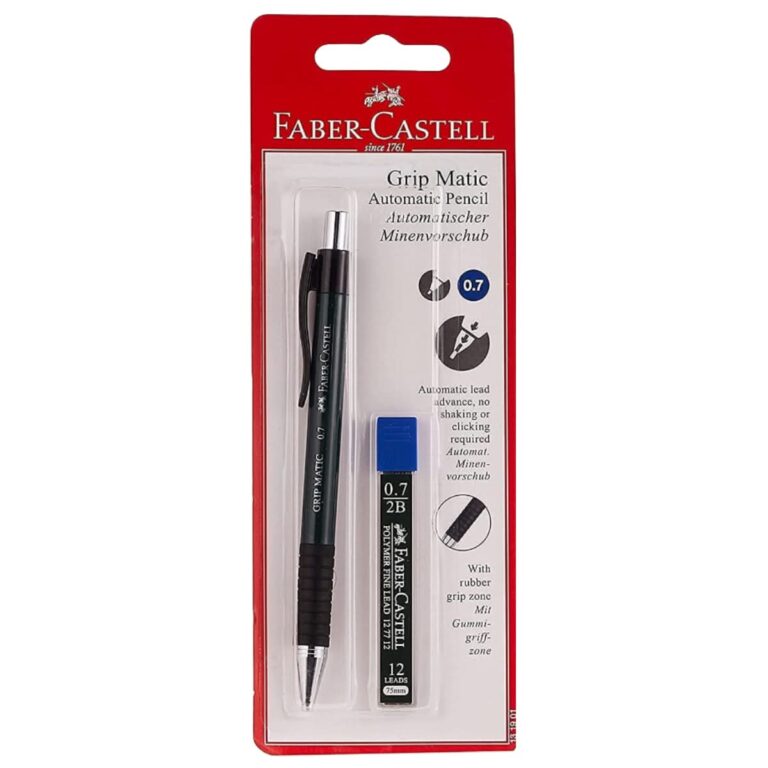 Faber Castell Gripmatic Opaque Mechanical Pencil 0.7mm w/ 2B Polymer Finelead