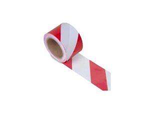 Gladious, Red & White Warning Tape Non Adhesive, 75mm x 250 meters