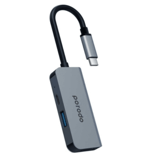 Porodo 3 in 1 Aluminum USB-C Hub ( PD-4K31C-GY )