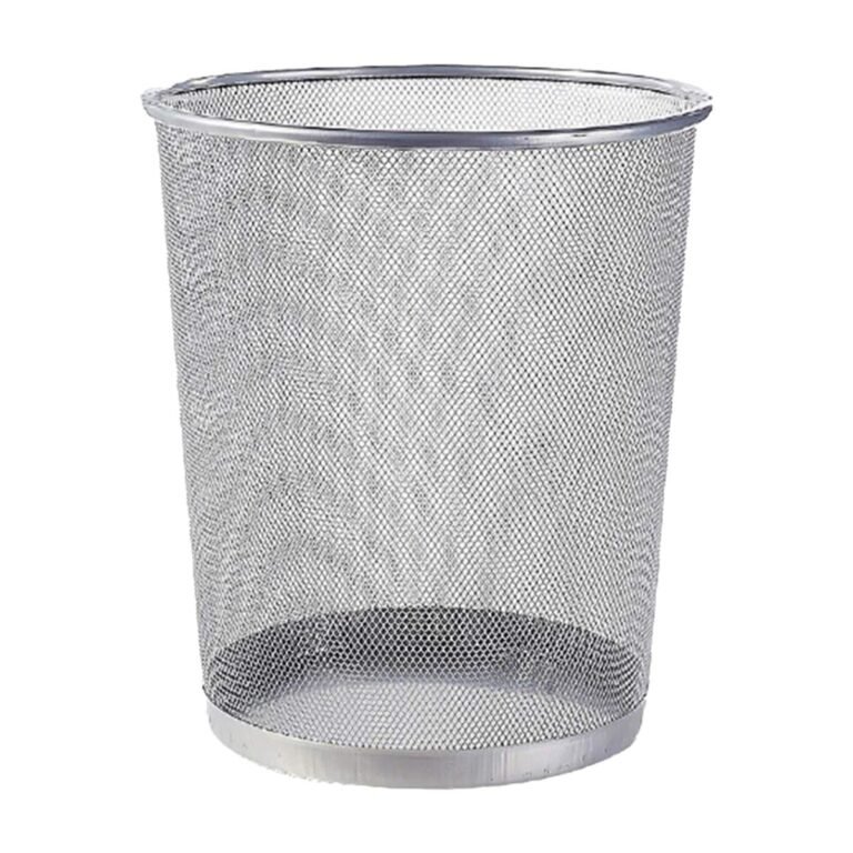 Partner Metal Mesh Waste Bin – Silver