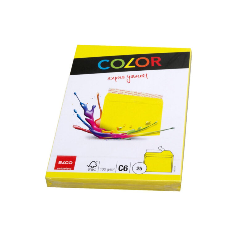 Elco Color Envelope C6, 4.5″ x 6.5″, 100g, 25/pack, Yellow