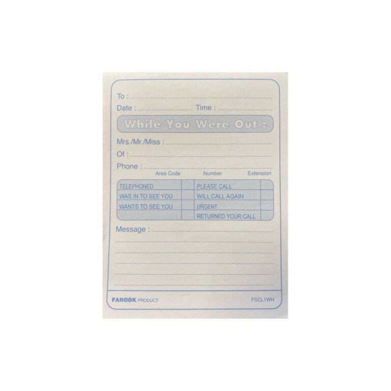 FIS Message Pad ‘ While You Were Out ‘, 10 x 13 cm, 40 sheets