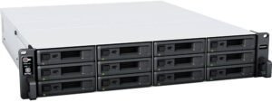 Synology RackStation RS2423RP+ 12-Bay NAS Enclosure, AMD Ryzen V1780B, 8GB RAM, 1 x 10GbE Port, 2 x 1GbE Ports, RAID 0, 1, 5, 6, 10, Hybrid, Basic, JBOD | RS2423RP+
