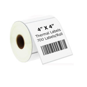 Generic 4×4 inch White Direct Thermal Labels – 100mm x 100mm Self-Adhesive Sticker Roll (700 Labels/Roll)