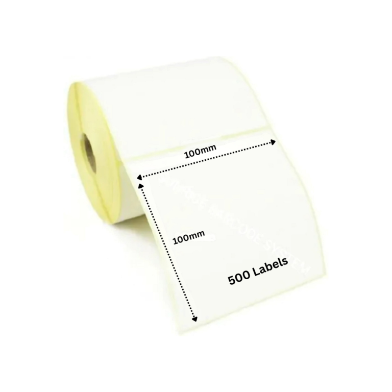 Generic 4×4 inch Direct Thermal Labels – 100mm x 100mm Self-Adhesive Sticker Roll (500 Labels/Roll)
