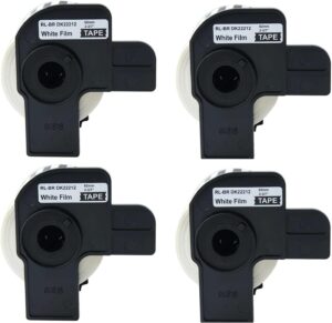 Generic Compatible DK-22212 Continuous White Film Label Rolls 62mm x 15.24m – 4-Roll Pack