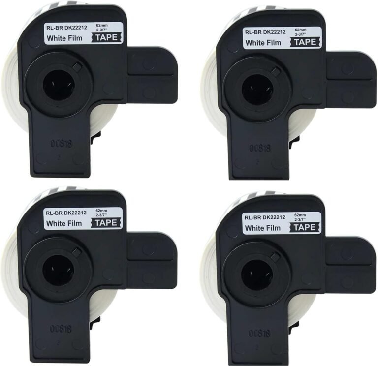 Generic Compatible DK-22212 Continuous White Film Label Rolls 62mm x 15.24m – 4-Roll Pack