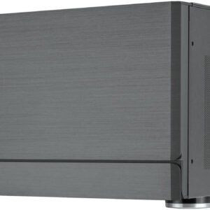 SilverStone Crown 04 Chassis, 48L Brushed Aluminum & Steel Construction, Dual 360mm Radiator Compatibility Top & Side with 3x 120mm Side Fans Pre-Installed, Black | SST-CW04TB