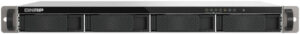 QNAP TS-433EU 4 Bay Network Attached Storage (NAS), ARM 4-core Cortex-A55 2.0GHz Processor, 64-bit ARM, 4 GB on Board, Mali-G52, Dual 2.5GbE, Built-in NPU, Black/Silver | TS-433EU