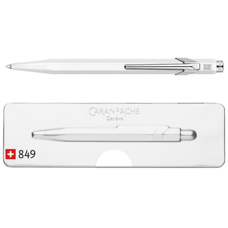 Caran d’Ache 849 Ballpoint Pen with Box, 0.25mm, White