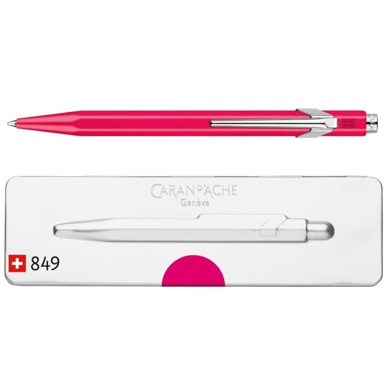 Caran d’Ache 849 Ballpoint Pen with Box, 0.25mm, Fluo Pink