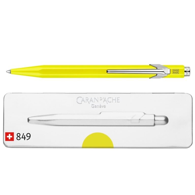Caran d’Ache 849 Ballpoint Pen with Box, 0.25mm, Fluo Yellow