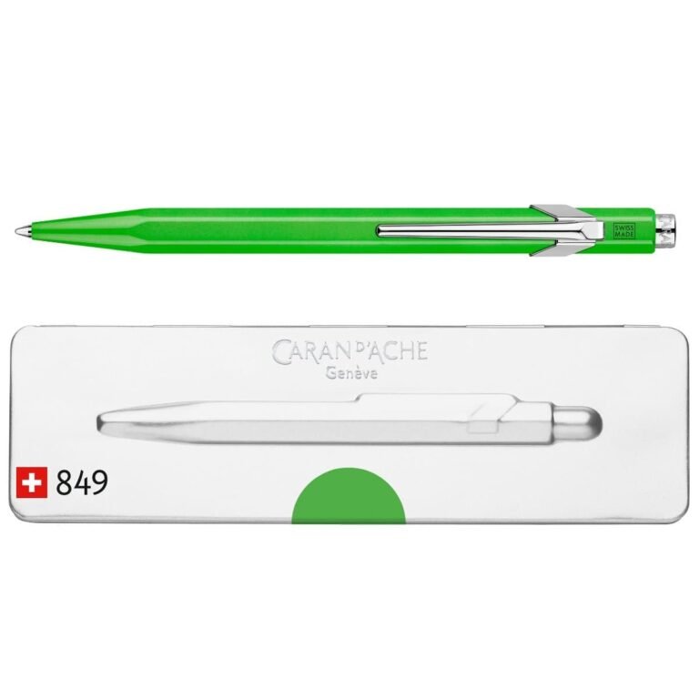 Caran d’Ache 849 Ballpoint Pen with Box, 0.25mm, Fluo Green