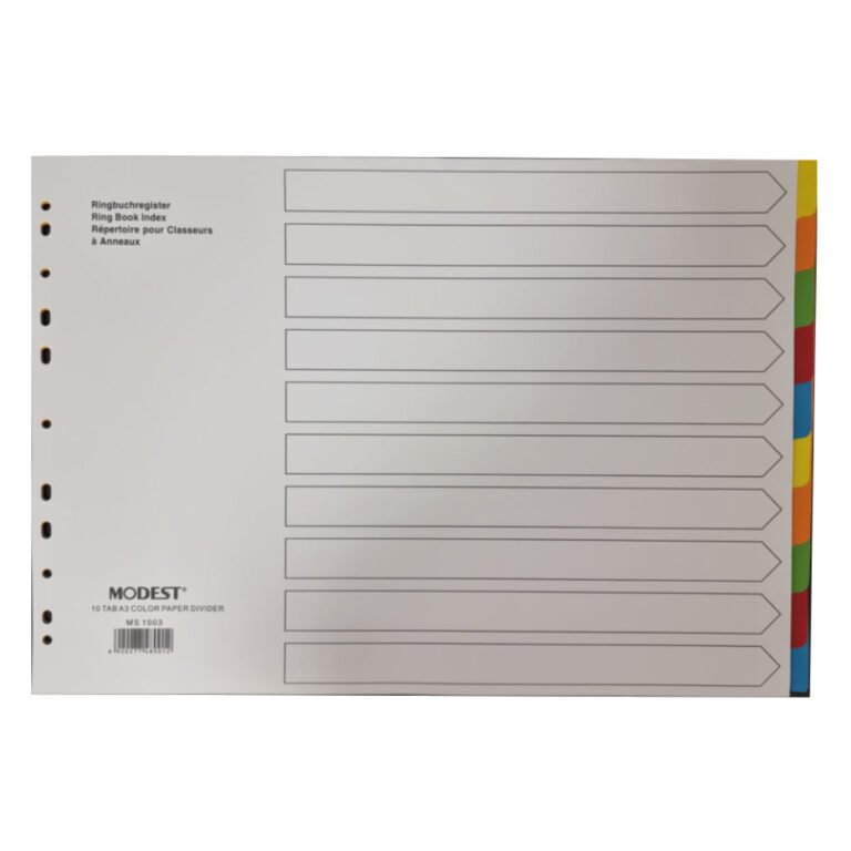 Modest Divider Manila Colored A3 10 Tabs