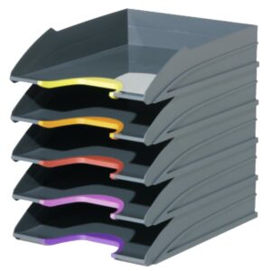 Durable Varicolor 5 – Letter Tray Set with 5 Colourful Trays