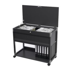 Durable Suspension File Trolley 100 Top, Black