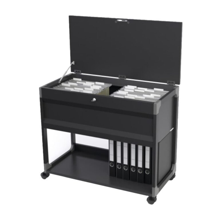 Durable Suspension File Trolley 100 Top, Black