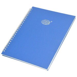 FIS Ruled Manuscript/Register Book with side spiral binding, A4, 2QR – 96 sheets, Blue