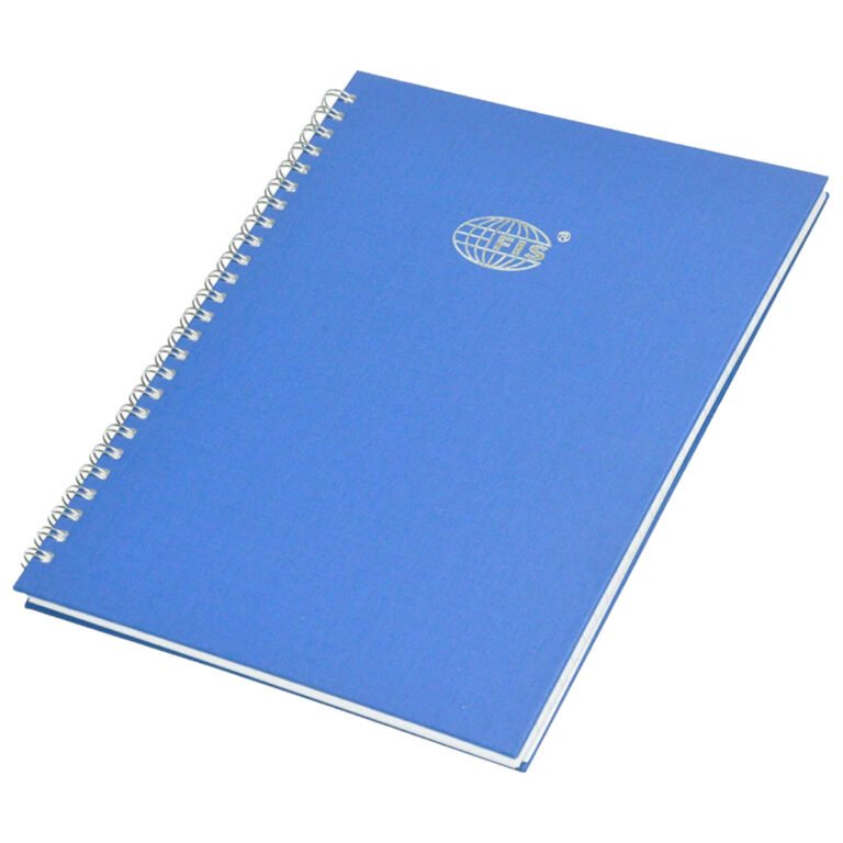 FIS Ruled Manuscript/Register Book with side spiral binding, A4, 2QR – 96 sheets, Blue