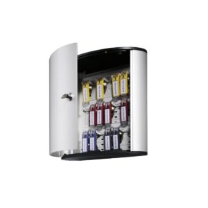 Durable KEY BOX 18 Aluminium Key Cabinet, Cylinder Lock & 6 Key Clips