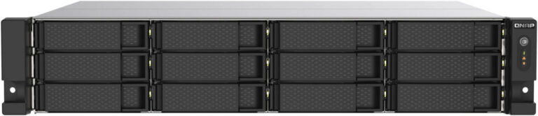 Qnap TS-1273AU-RP 12-Bay NAS Enclosure, AMD V1500B Quad-Core CPU, 8GB DDR4 RAM, 2 x 2.5G Ethernet Ports, 2 x PCIe 3.0 , 1 x Type-A USB 3.2 / 2 x Type-C USB 3.2, Gray | TS-1273AU-RP-8G