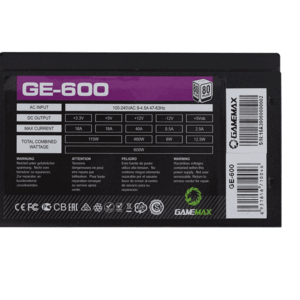 GameMax GM-GE600 power supply