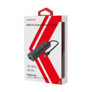 Genuine USB C to 3*USB A + RJ45 Adapter GN-DC34A