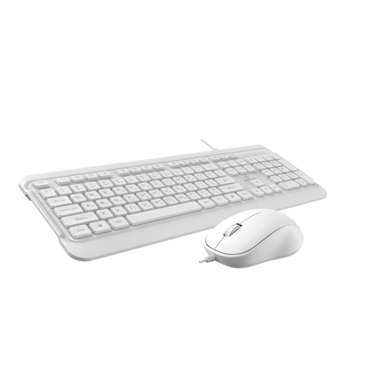 Keyboard Genuine Wired With Mouse White A/E GN-KM2000WT