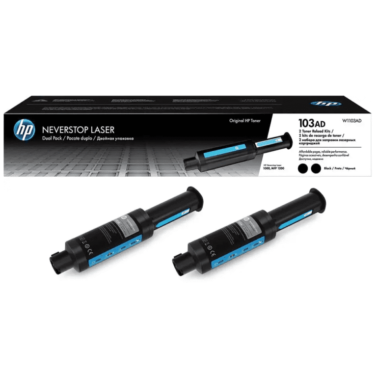 HP 103AD Dual Pack Original Neverstop Toner Reload Kit | W1103AD