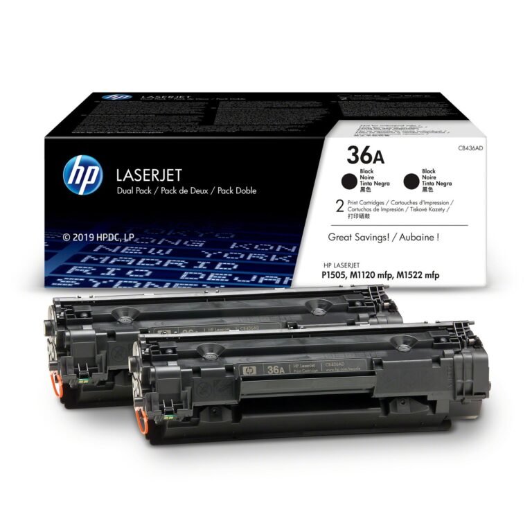 HP 36A 2-pack Original Toner Cartridge – Black | CB436AD