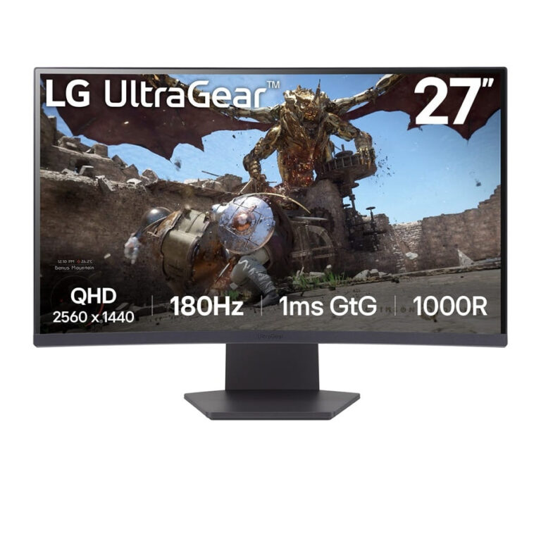 LG 27GS60QC-B 27-inch QHD Curved Monitor, 180Hz