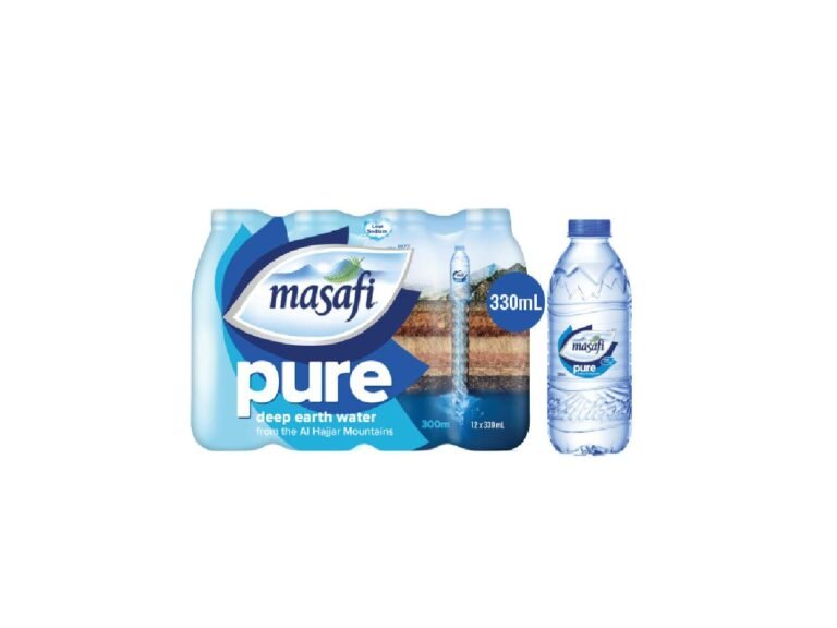 Masafi Pure Bottled Drinking Water, 330ml, 12pcs/pack