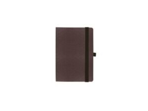 FIS Hard Cover A5 Notebook Single Line with Elastic Band, Dark Maroon