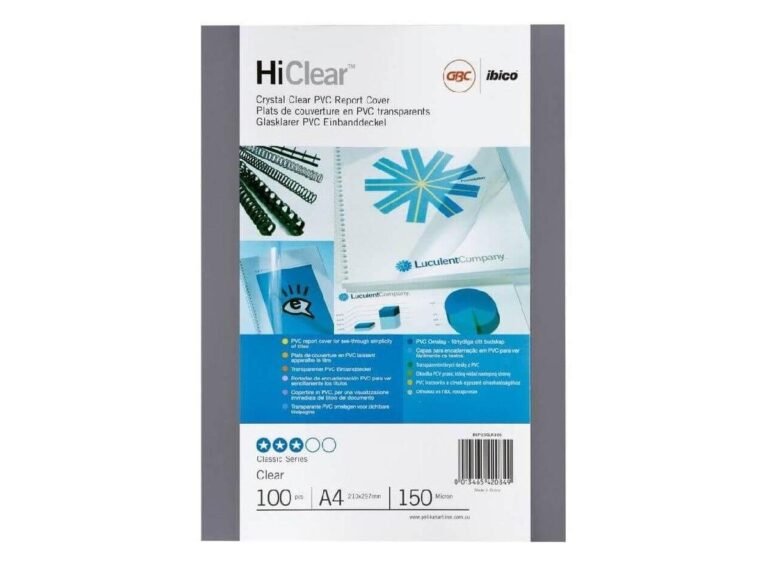 GBC Binding Cover PVC Hiclear Transparent A4 240MIC, 100/pack