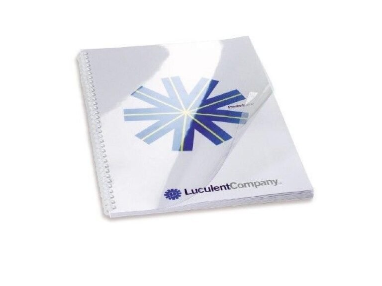 GBC PVC HiClear Binding Cover, Transparent, 180Mic, A4, [Pack of 100]