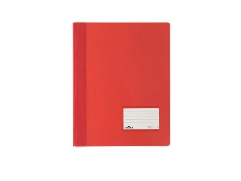 Durable Document Folder DURALUX A4, extra wide, Translucent Red