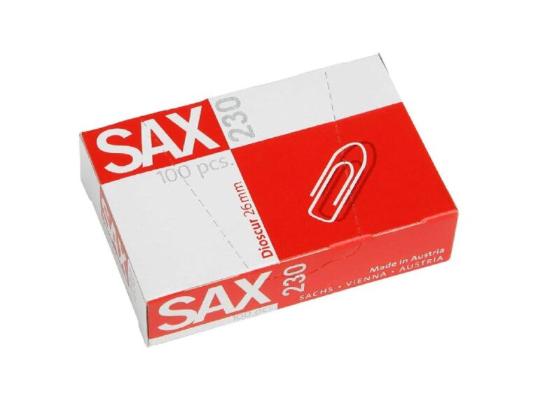 Sax Paper Clips 230, 26mm, 100clips-pack