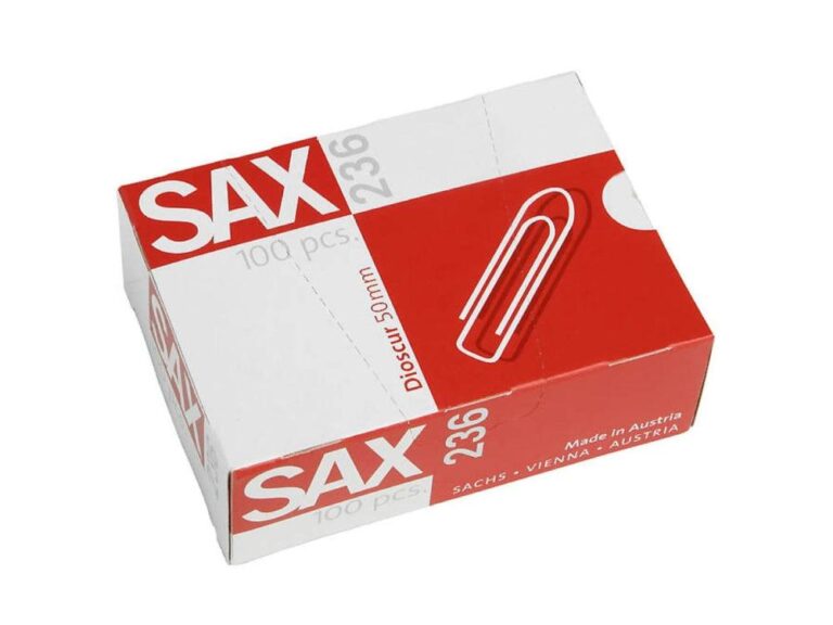 Sax Paper Clips 236, 50mm, 100clips-pack
