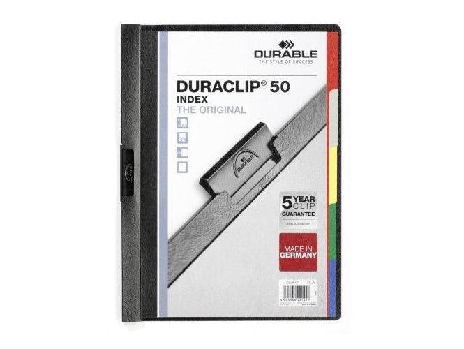 Durable Duraclip 50 Index A4, Black