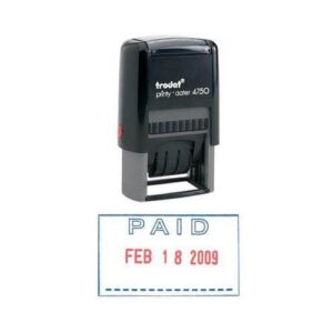 Trodat Printy 4750 Self Inking Dater Stamp “PAID” – Blue