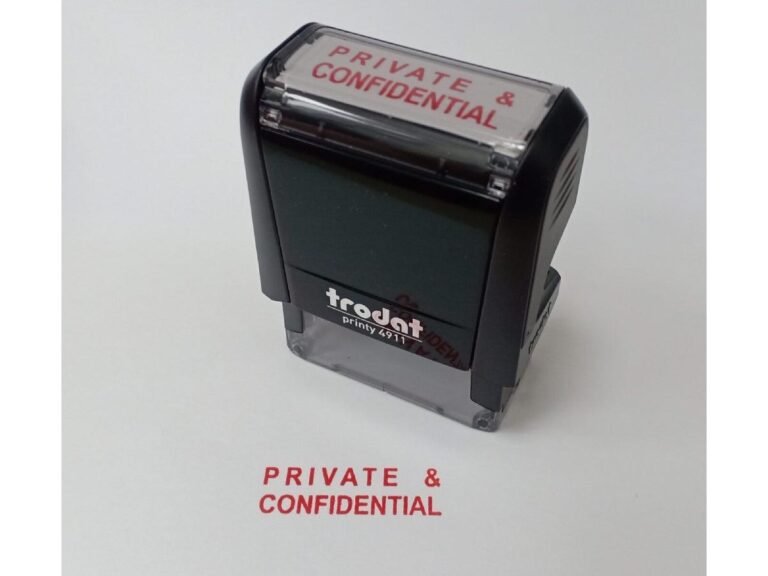 Trodat Printy 4911 Stamp ” Private & Confidential” Red