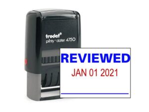 Trodat Printy 4750 Self Inking Dater Stamp “REVIEWED”