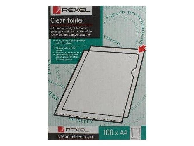 Rexel CKF/A4 12215 Cut Flush Folder Embossed PK/100 - Image 2